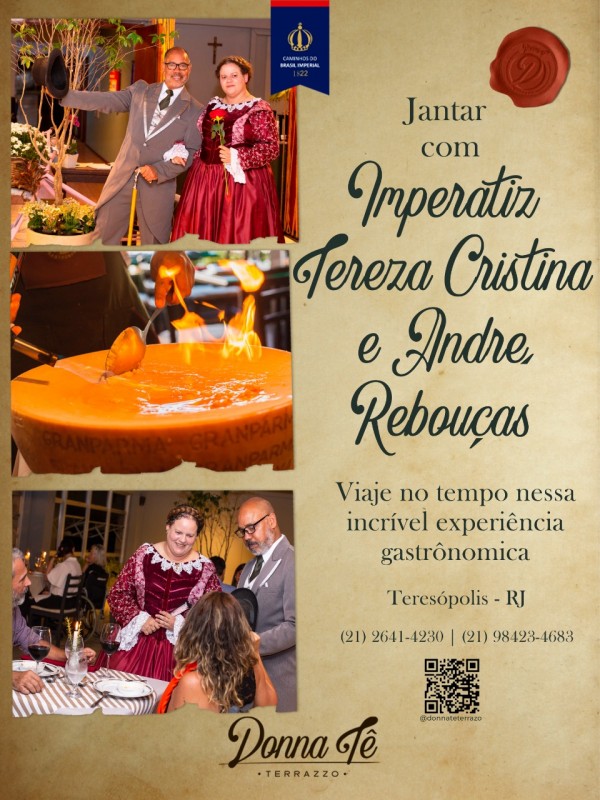 Jantar com a Imperatriz Tereza Cristina e André Rebouças