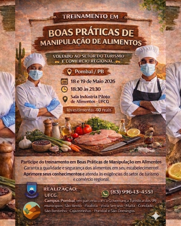 Treinamento em Boas Práticas de Manipulação de Alimentos - POMBAL-PB
